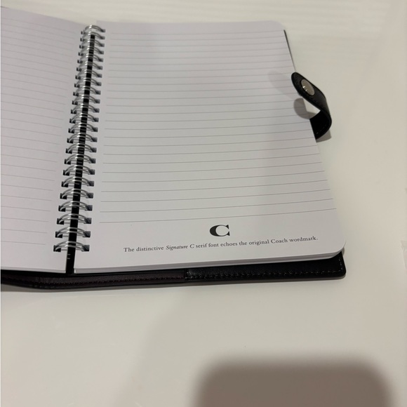 NWT Coach Black with Silver Stars Leather Notebook - Picture 5 of 7